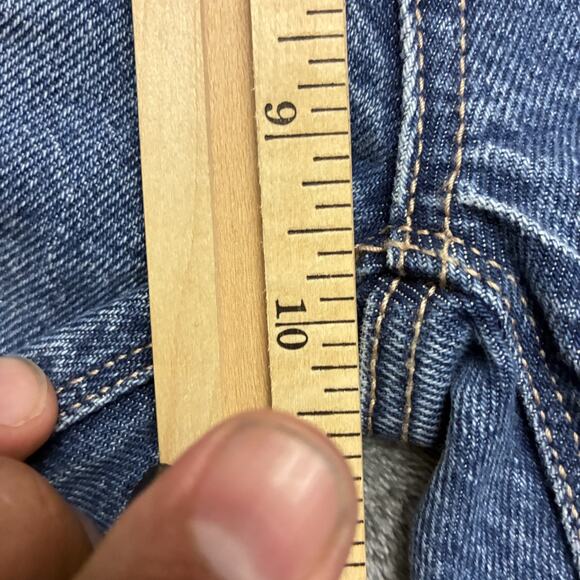 American Eagle Jeans Womens 000 Blue Super High Rise Straight Distressed - Picture 10 of 12